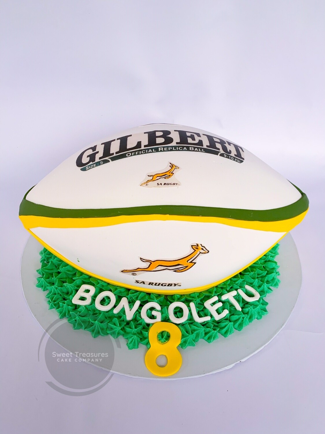 Rugby ball cake