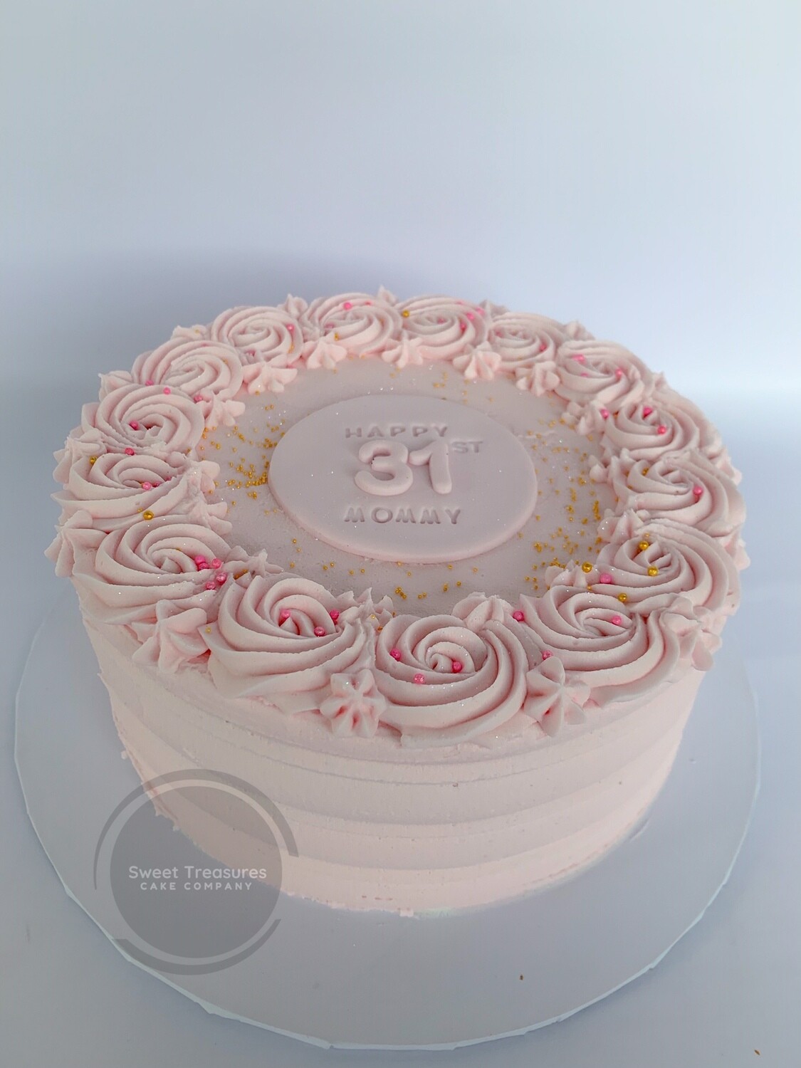 Simple Single tier birthday cake