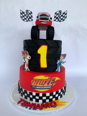 Blaze 2 tier Cake