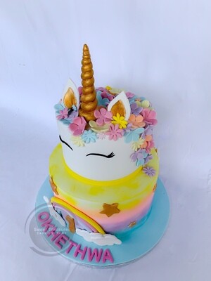 Unicorn 2 tier Cake