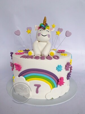 Unicorn Single tier Cake