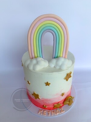 Rainbow Delight Single tier cake