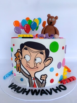 Mr Bean Birthday Single tier Cake
