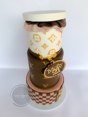 LV themed 3 tier cake