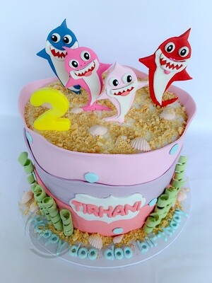 Baby Shark Single tier Cake