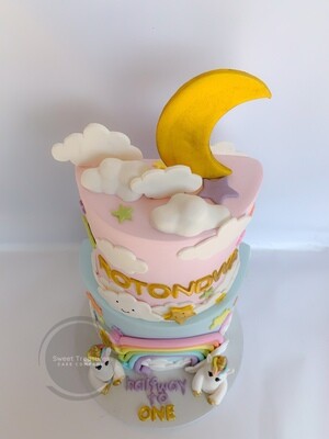 Half birthday (6 months) Unicorn cake
