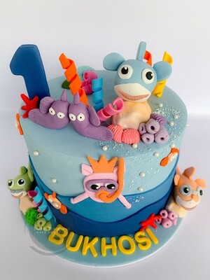 Baby Shark Single tier Cake