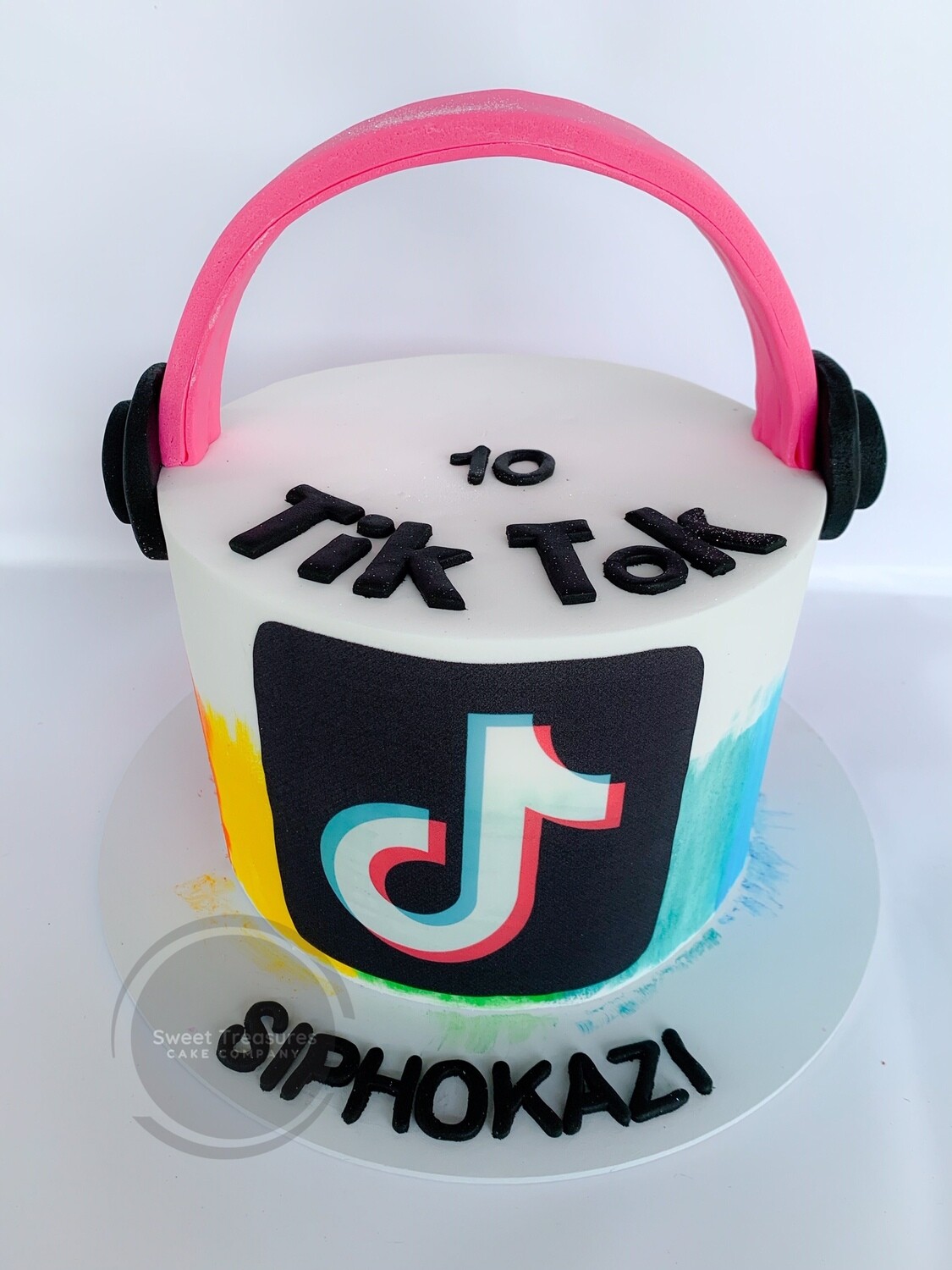 Tik Tok birthday Single tier cake