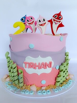 Baby Shark Single tier Cake