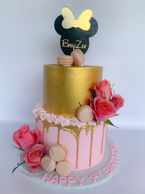 Minnie mouse 2 tier cake