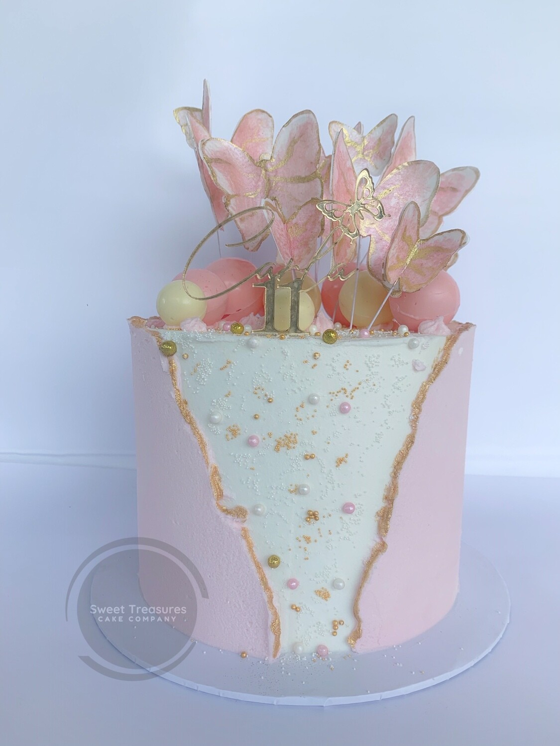 Fault Line butterfly Single tier Cake