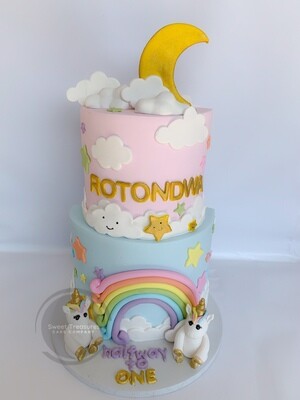 Unicorn cake (2 tier full cake)