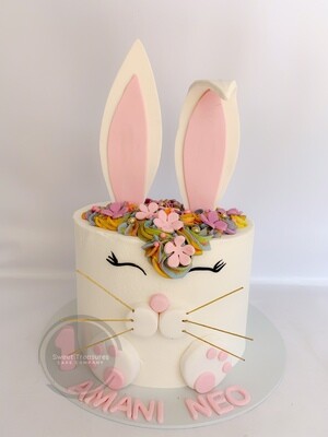 Bunny Inspired Single tier Cake
