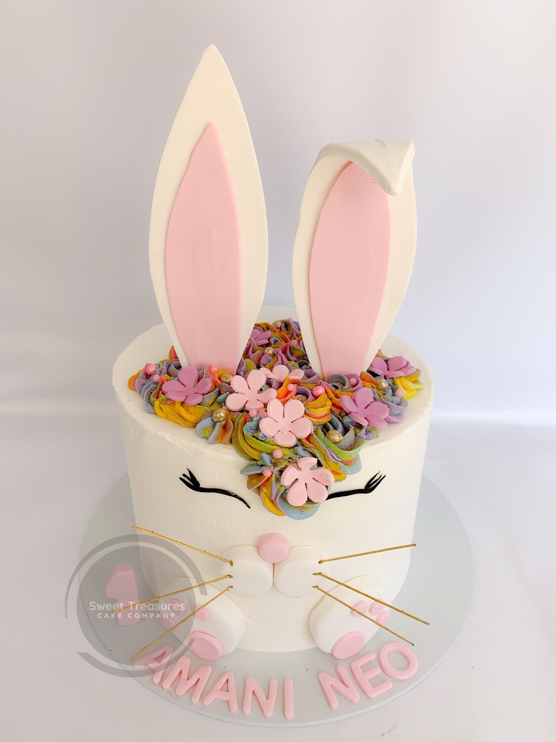 Bunny Inspired Single tier Cake