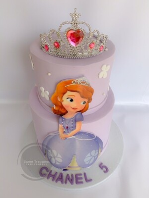 Sofia the first 2 tier Cake