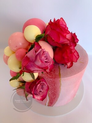 Marbled Fondant Single tier cake