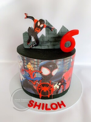 Spiderman Universe Single tier Cake