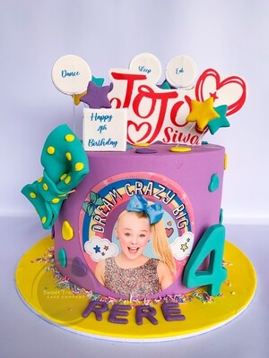 Jojo Siwa Single tier Cake