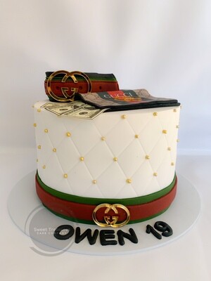 Gucci Inspired Single tier Cake