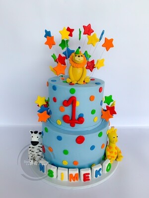 Safari 2 tier Cake