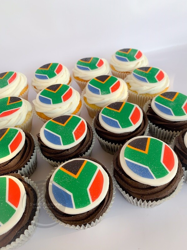 South African Flag Cupcakes