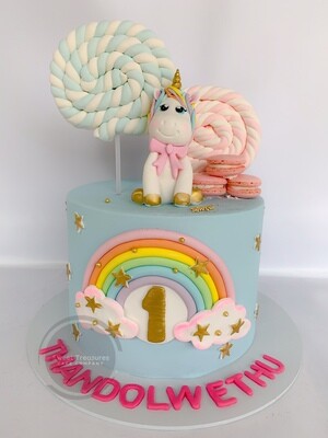 Unicorn Single tier Cake