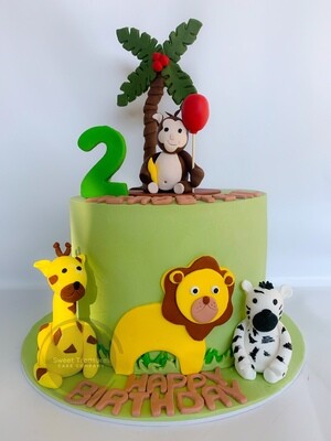 Safari Single tier Cake