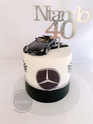 Mercedez Benz Inspired Single tier cake