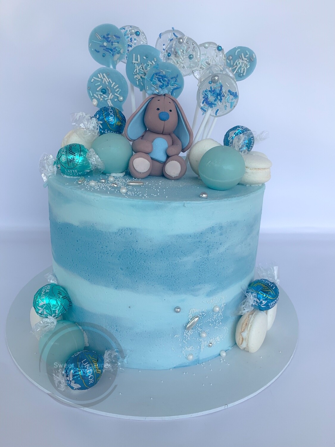 Bunny babyshower Single tier cake