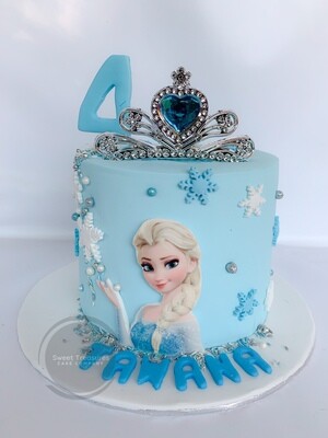 Frozen themed Single tier Cake