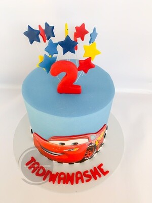 (Cars) Lightning McQueen Single tier Cake