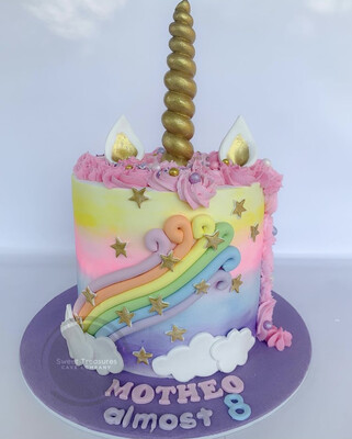 Unicorn Single tier Cake
