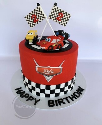 (Lightning McQueen) Cars themed Single tier cake