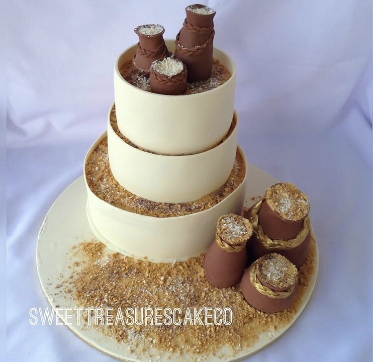 3 tier Cream Mini Calabash Wedding Cake quotation