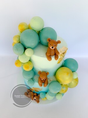 Chocolate Spheres Baby Shower 2 tier Cake
