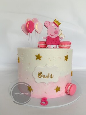Peppa Pig Inspired Single tier Cake