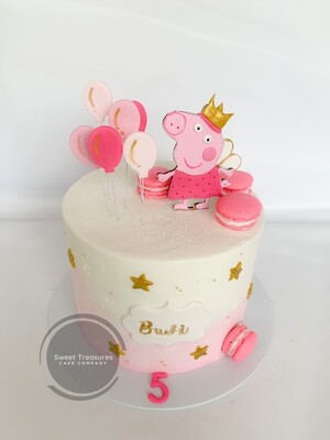Peppa Pig Inspired Single tier Cake