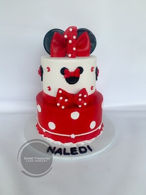 Minnie Mouse 2 tier Cake