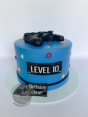 Playstation themed Single tier cake