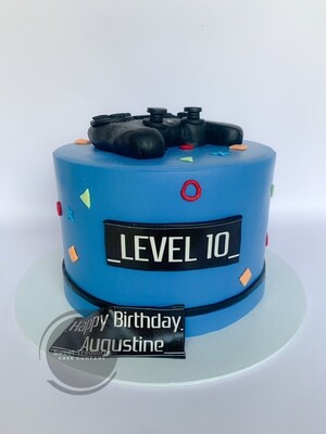 Playstation themed Single tier cake