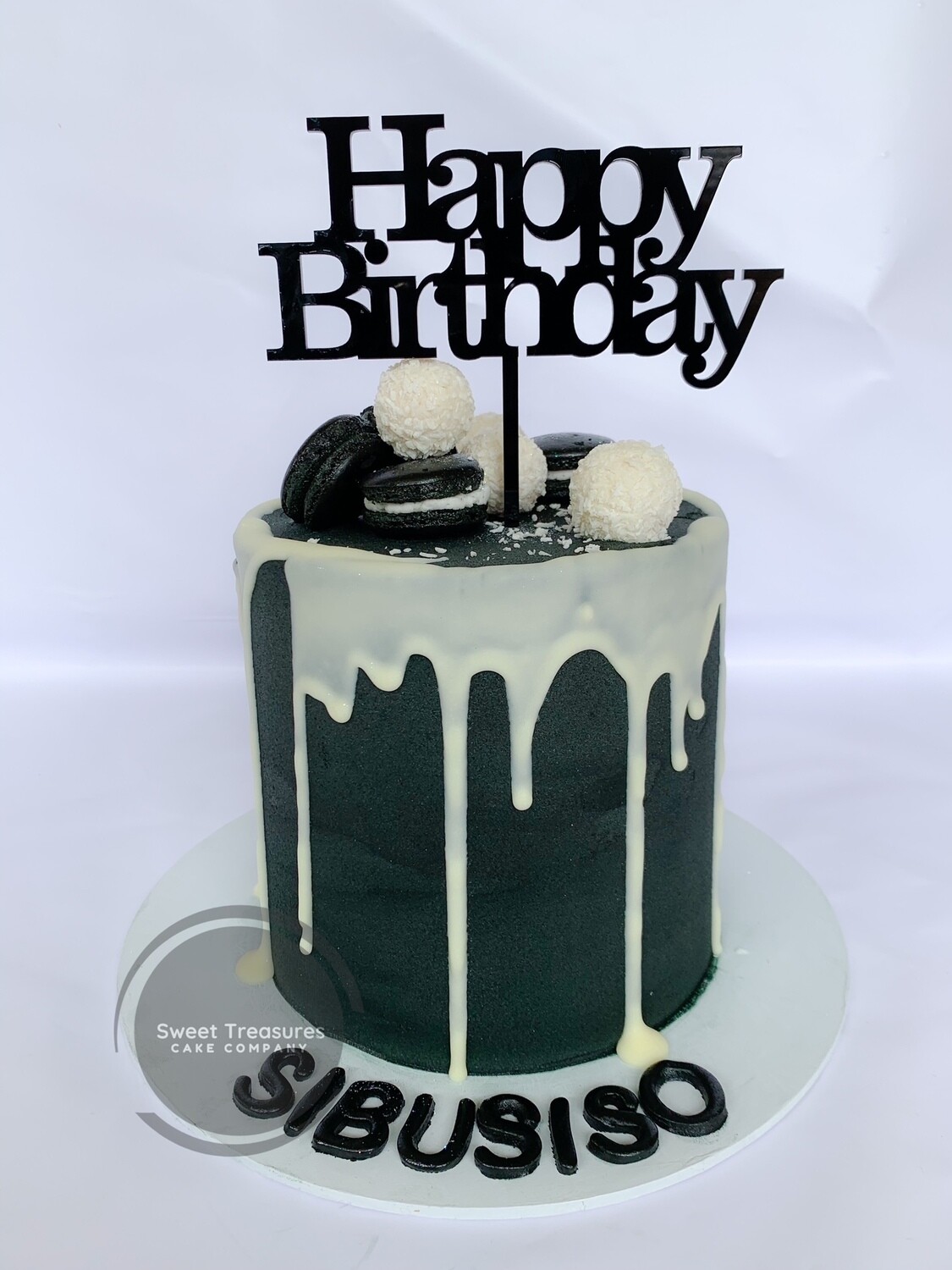 Chocolate drip Single tier cake