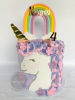 Unicorn Single tier Cake