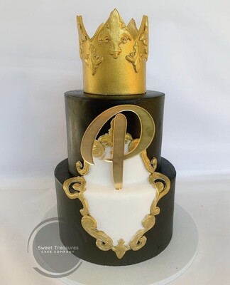 Crown 2 tier cake