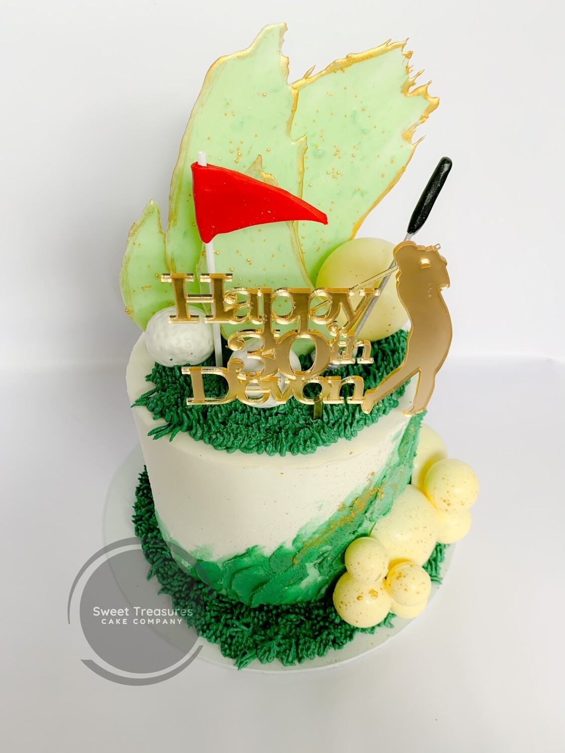 Golf themed Single tier cake