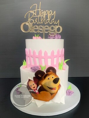 Marsha and the Bear 2 tier Cake
