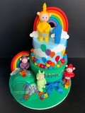 Teletubbie 2 tier Cake