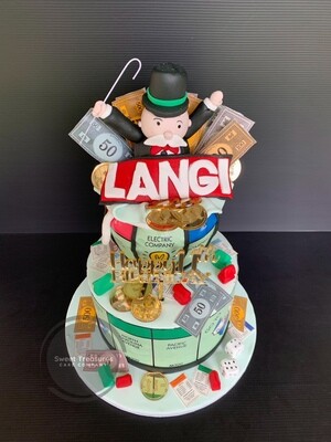 Monopoly 2 tier Cake