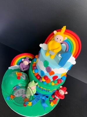 Teletubbie 2 tier Cake