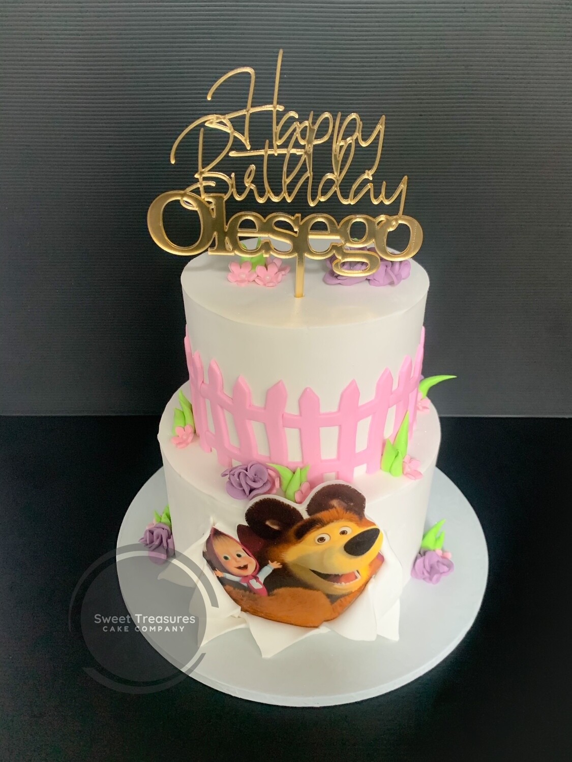 Marsha and the Bear 2 tier Cake