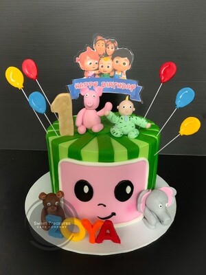 Coco Melon Single tier Cake